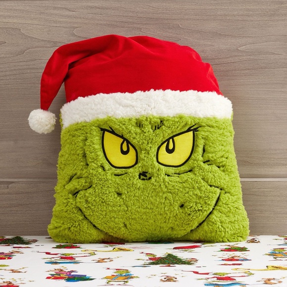Pottery Barn Other - Pottery Barn Dr. Seuss’s The Grinch Pillow BNWT